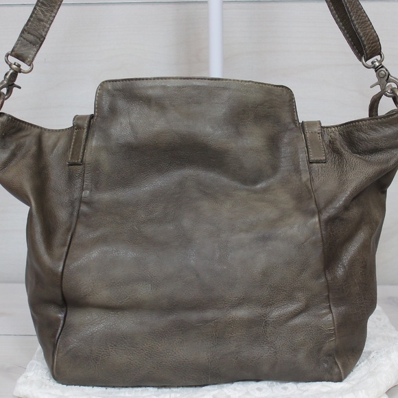 Free People Slouchy Sequin Large Brown Leather Bag - Picture 4 of 8